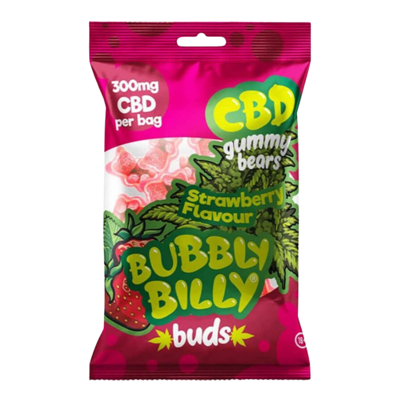Bonbon CBD 300mg - Bubbly Billy - Fraise - Au Coeur du Chanvre