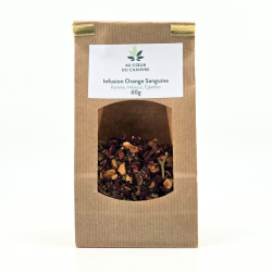 Infusion CBD Au Coeur du Chanvre 60g - Orange Sanguine - Au Coeur du Chanvre