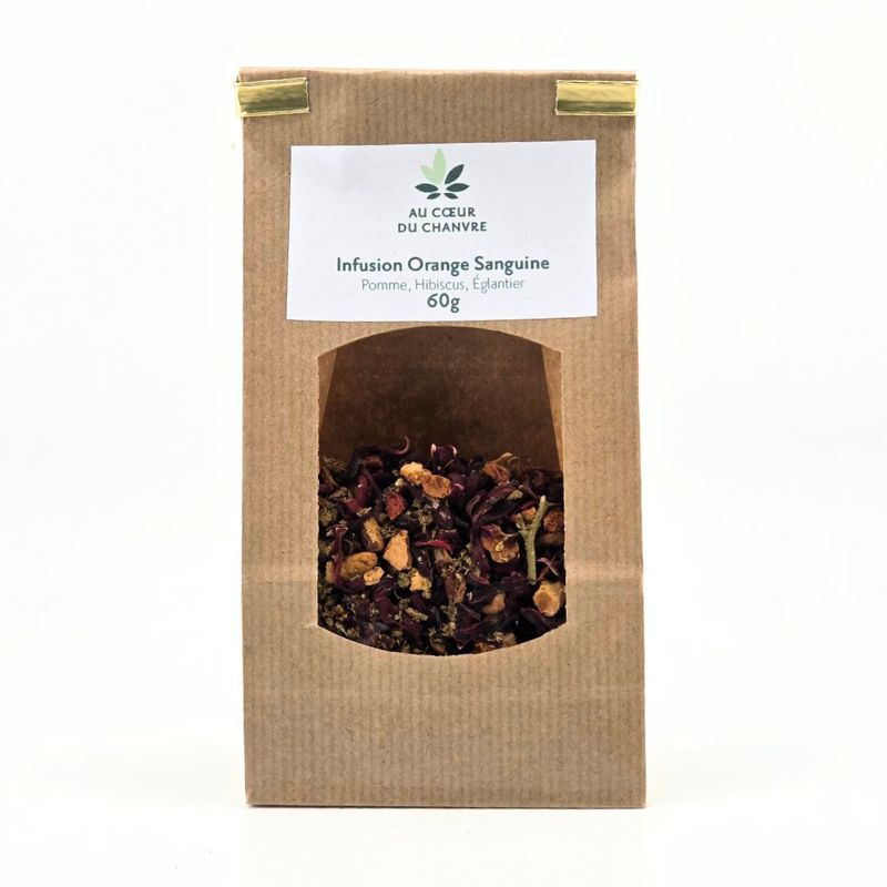 Infusion CBD Au Coeur du Chanvre 60g - Orange Sanguine - Au Coeur du Chanvre
