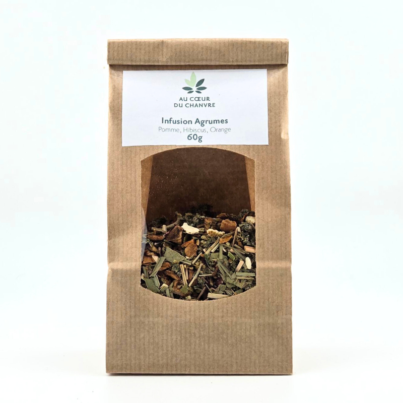 Infusion CBD Au Coeur du Chanvre 60g - Agrumes - Au Coeur du Chanvre